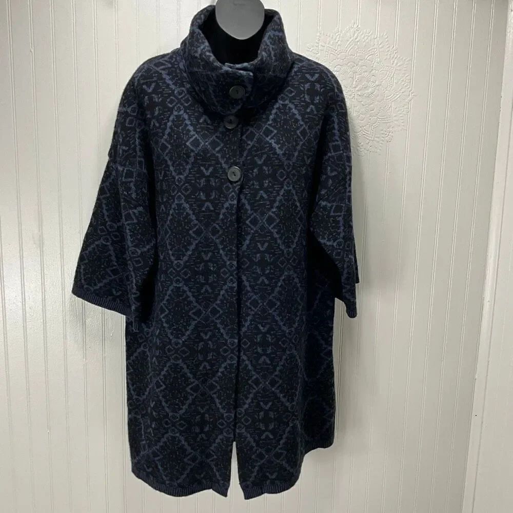 CHIARAMENTE Wool Blend Long Cardigan